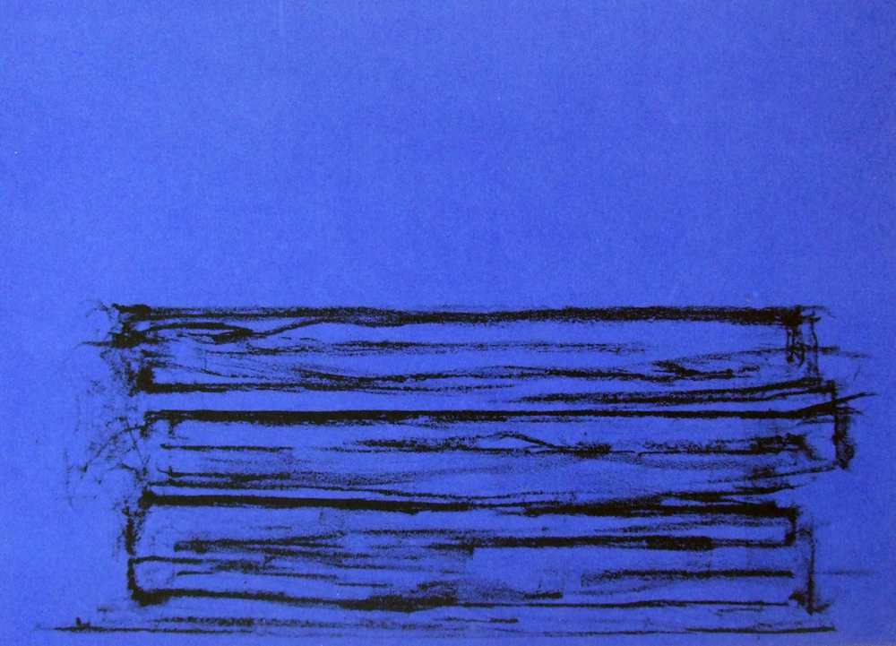 Read on Blue, silk screen print